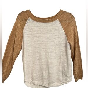 J Crew Women’s Two-Tone Women's Sweater - Cream and Brown
